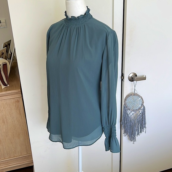 Ann Taylor Ruffle High Neck Top - Picture 6 of 14